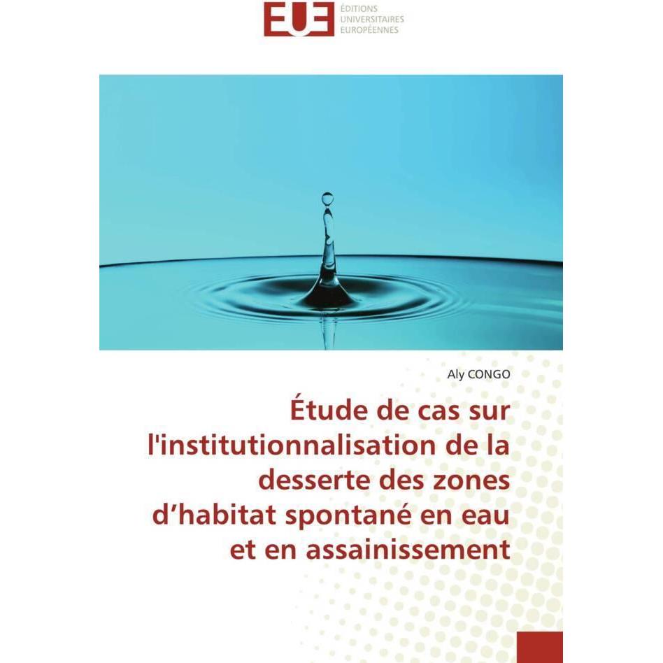 Étude de cas sur l'institutionnalisation de la desserte des zones d'habitat spontané en eau et en as, Fachbücher von Aly...