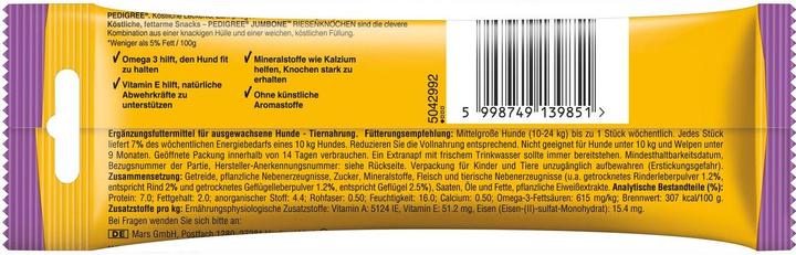 Immagine prodotto Pedigree Jumbone Large con manzo (Adulto, 1 pz., 180 g)