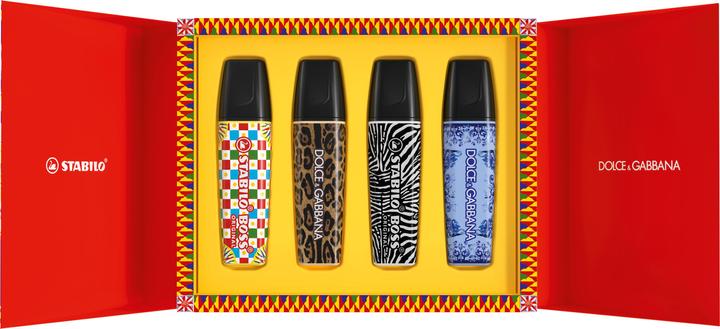 Actual product image STABILO Boss Original x Dolce & Gabbana Box (Black, Cloudy blue, Beige, Pastel yellow, 5 mm, 4 x)