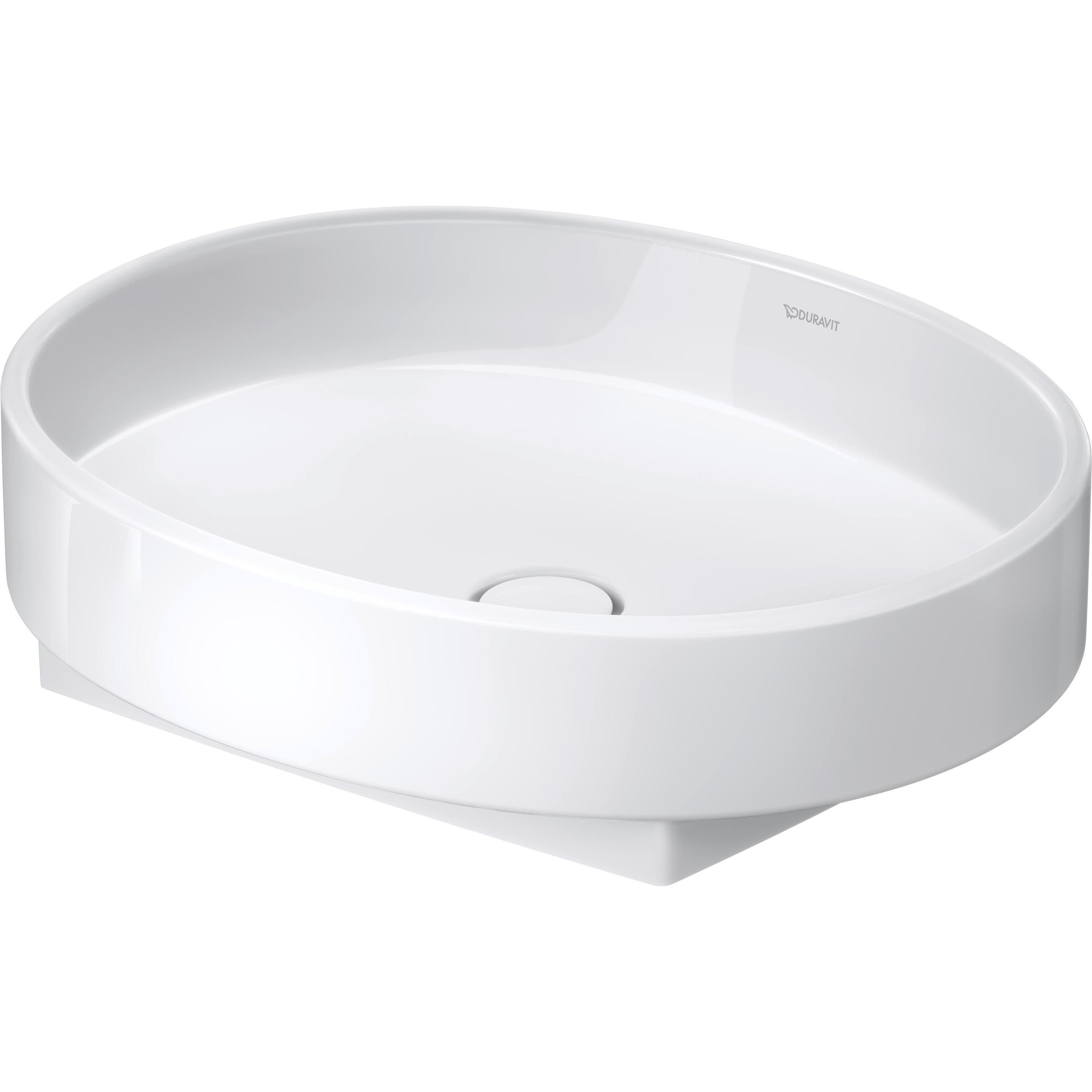 Duravit, Lavandino, Balcoon vasque à poser, polie, sans trou pour robinet, 550x450mm, Ovale, 241055AA79, 241055AA79 (450 mm, 550 mm)