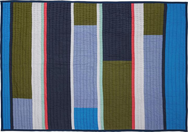 Produktbild Hübsch Pavilion Decke Block Blau/ Multifarben (200 x 140 cm)