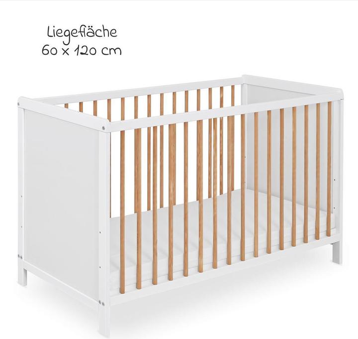 Actual product image jonka Gitterbetten Babybett und Kinderbett Finn 60 x 120 cm (60 x 120 cm)