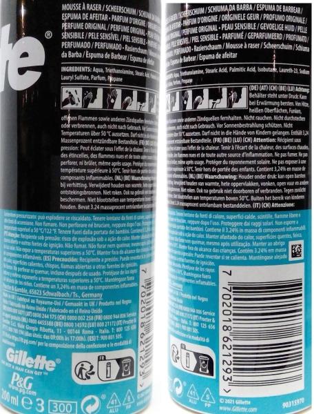 Productafbeelding Gillette Scheerschuim op gevoelige basis (200 ml, Scheerschuim)