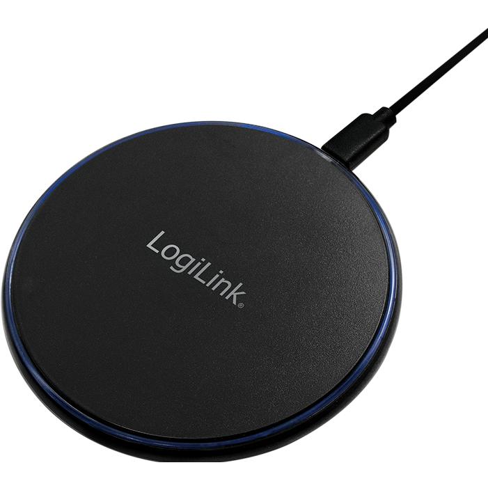 Thumbnail - LogiLink Kabelloses Ladegerät (10 W), Wireless Charger, Schwarz