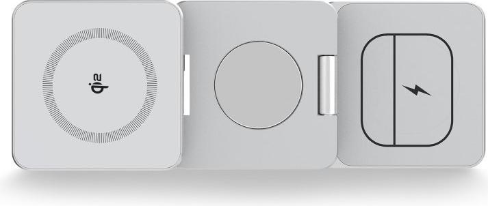 Actual product image Misura MH08 Pro - 3-in-1 Foldable Qi2 Wireless Charger - BLACK