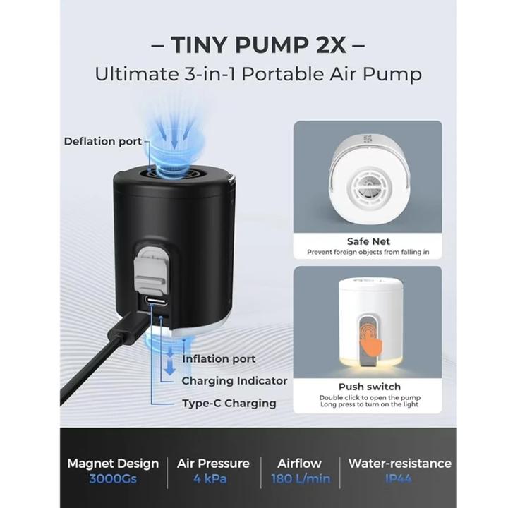 Actual product image Flextail Tiny Pump 2x Bla