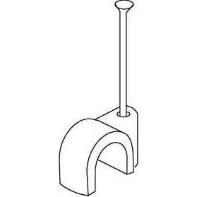 Thumbnail - Kleinhuis, Kabelhalter, 9/35GR Rundschelle 9mm. mit Stahlnagel 2mm DM