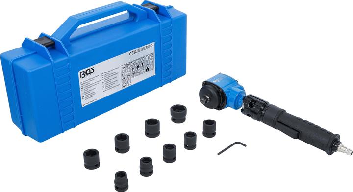 Actual product image BGS Compressed air impact wrench | angled & power socket spanner set | 12.5 mm (1/2") | 650 Nm |