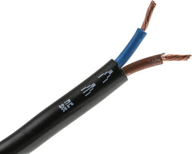 Produktbild RS PRO H05VV-F 3182Y 2 Core 2.5mm Black Cable (100 m)