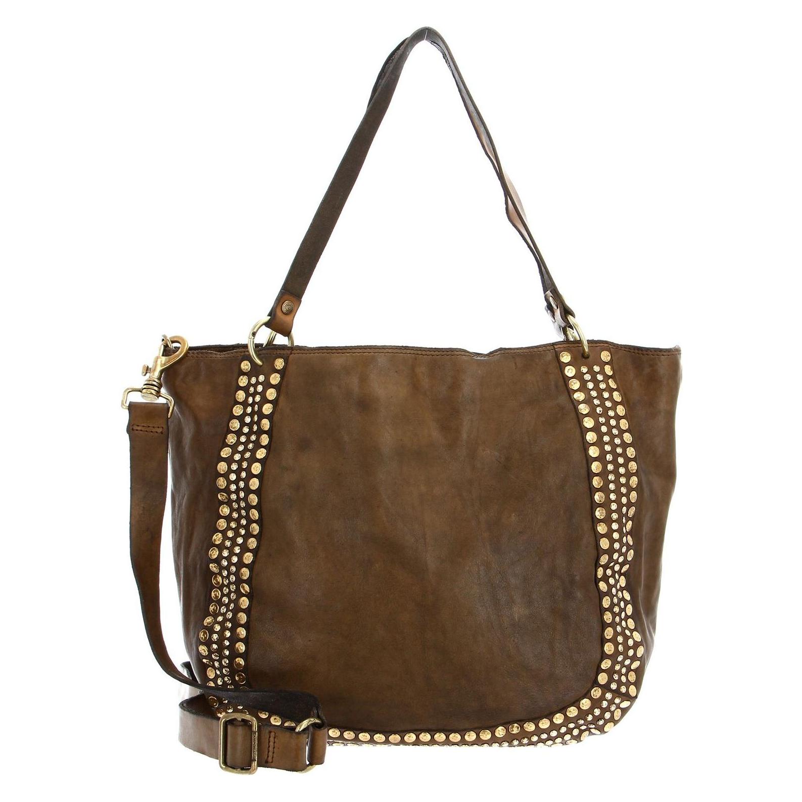 Campomaggi, Damen, Handtasche, Shoulder Bag, Grün