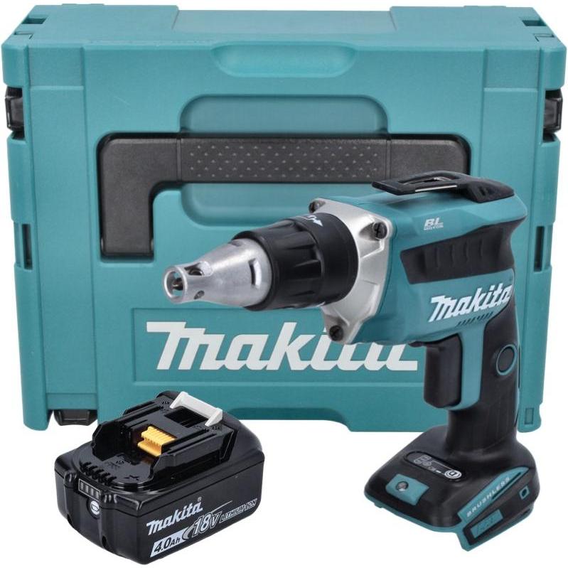 Thumbnail - Makita, Bohrmaschine + Akkuschrauber, DFS 452 M1J Akku Schnellbauschrauber 18 V Brushless + 1x Akku 4,0 Ah + Makpac - oh...