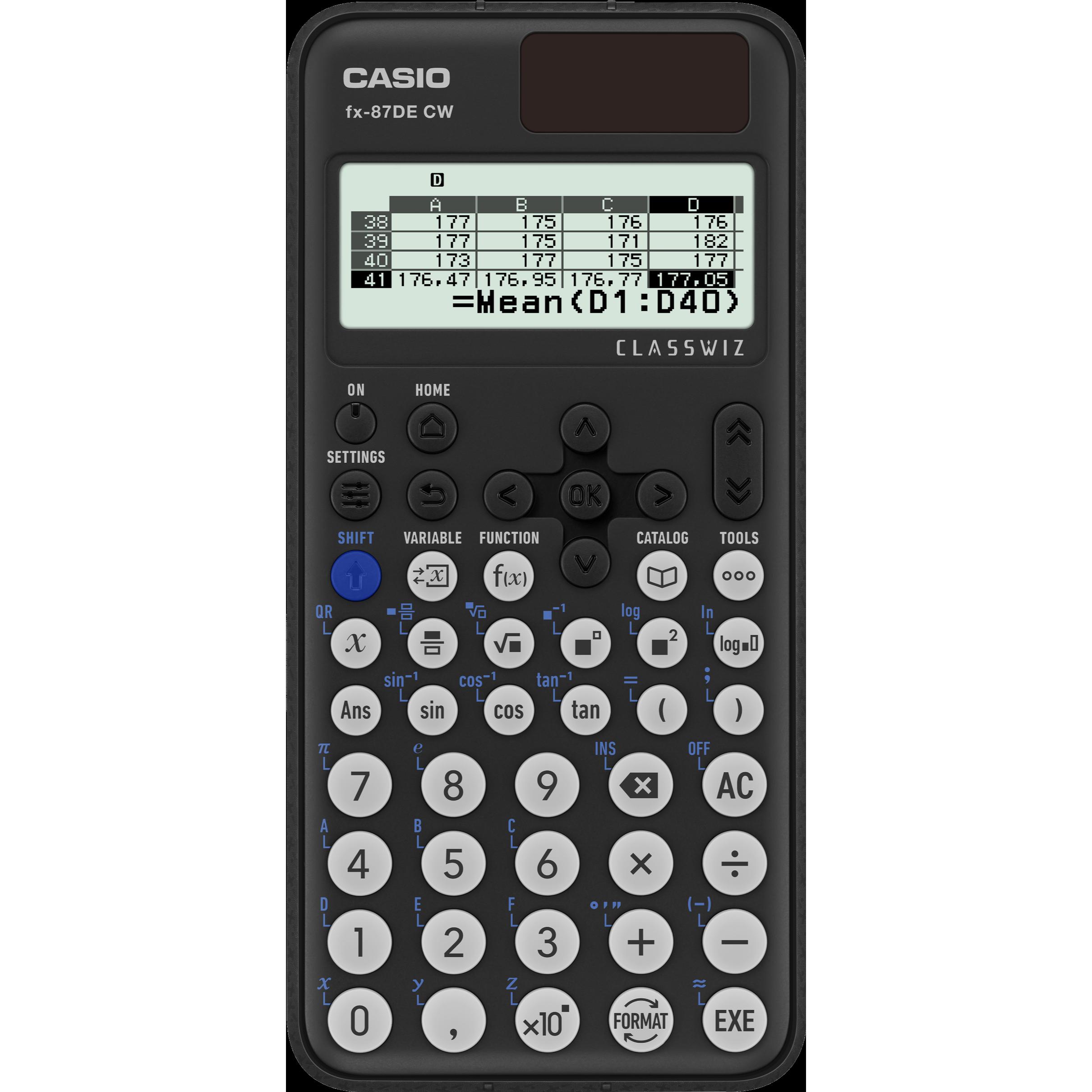 Casio, Taschenrechner, FX-87DE CW (Batterien, Solarzellen)
