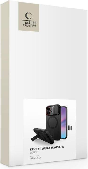 Produktbild Tech-Protect Kevlar Aura MagSafe Case für iPhone 17 - Schwarz (Apple iPhone 17)