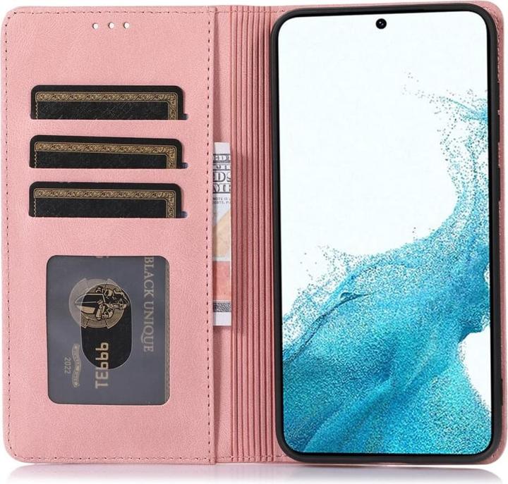 Actual product image Cover-Discount Galaxy A25 5G - Vintage flip case cover pink (Samsung Galaxy A25 5G)