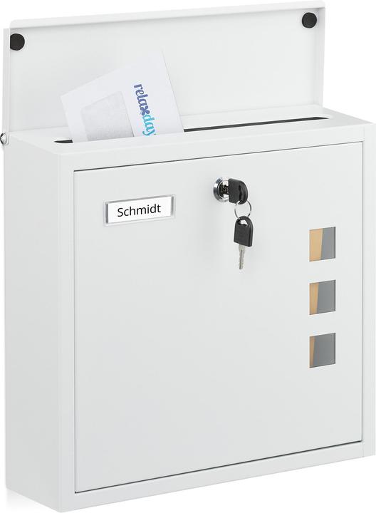 Actual product image Relaxdays Briefkasten mit Sichtfenster