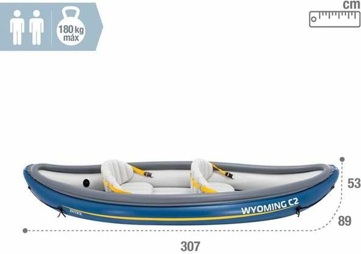 Produktbild Intex Inflatable Canoe Colorbaby Wyoming C2 307 x 89 x 53 cm (2 Personen)