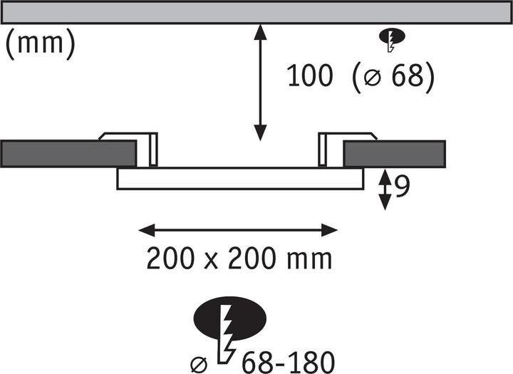 Produktbild Paulmann Einbaupanel Veluna VariFit Edge (1400 lm)