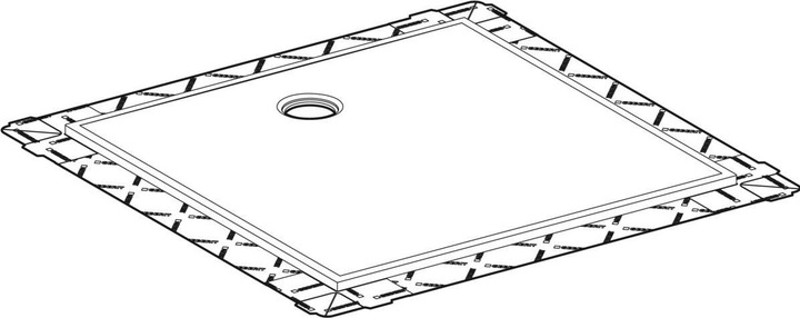 Actual product image Geberit shower tile Setaplano, 154.290.11.1, 120x120cm, height 4,5 cm, white-alpine