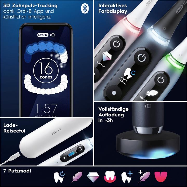 Immagine prodotto Oral-B iO 9 + Sensitive spazzolino elettrico nero (Spazzolino oscillante)