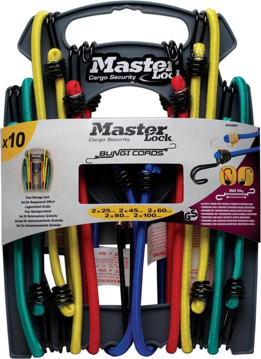 Master Lock Jeu de câbles de tension en caoutchouc