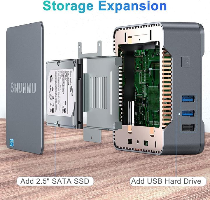 Actual product image Snunmu Mini PC (Celeron J4125, 12GB Ram, 256GB M.2)