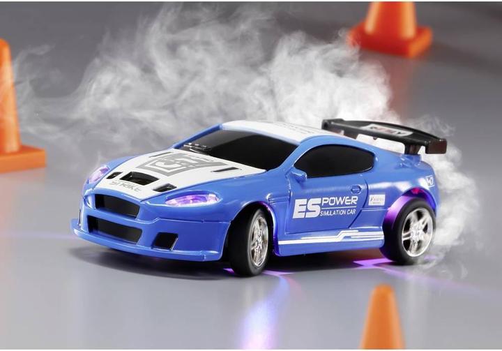 Actual product image Reely Mini Racer Blue-White Brushed 1:64 RC model car electric road model Hec (RTR Ready-to-Run)