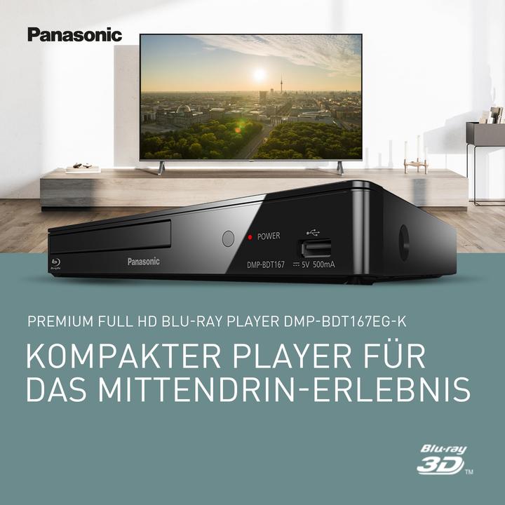 Produktbild Panasonic Dmp-Bdt167 (1 GB, Blu-ray Player, DVD Player)