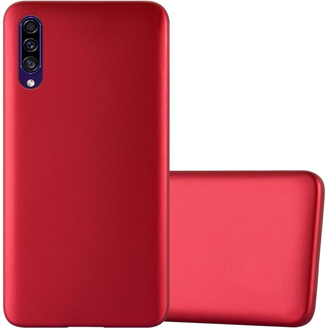 Cadorabo TPU Matt Metallic Cover (Samsung Galaxy A50s, Samsung Galaxy A30s, Samsung Galaxy A50), Smartphone Hülle, Rot