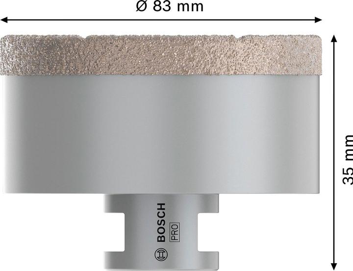 Produktbild Bosch Professional Zubehör PRO Core Cutter dry, 83 x 35 x 22,23 mm (83 mm)