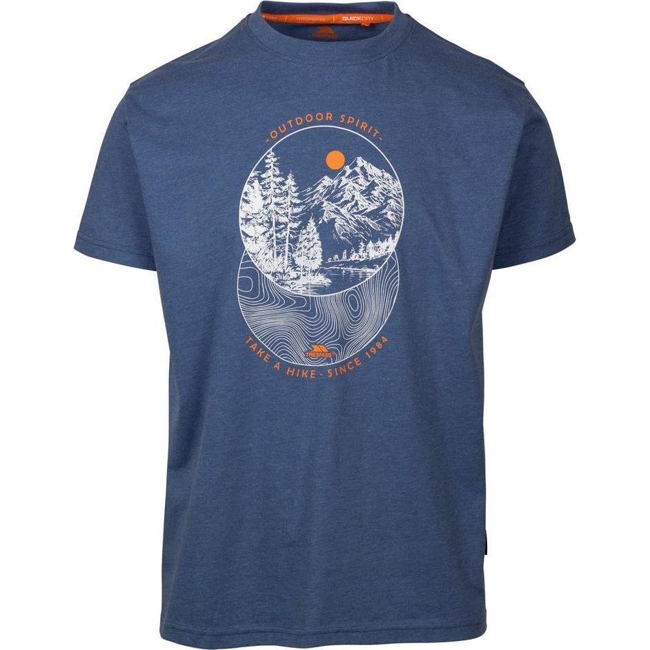 Trespass, Herren, Shirt, FLAGEL Herren T-Shirt, Blau, (M)