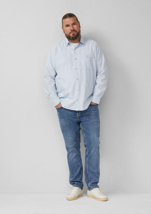 Immagine prodotto s.Oliver Hemd Regular Fit: Gemustertes Langarmhemd mit Kentkragen (4XL)