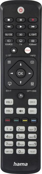 Actual product image Hama Universal remote control for Philips TVs, IR, adaptive, illuminated buttons (Universal remote control, Infrared)