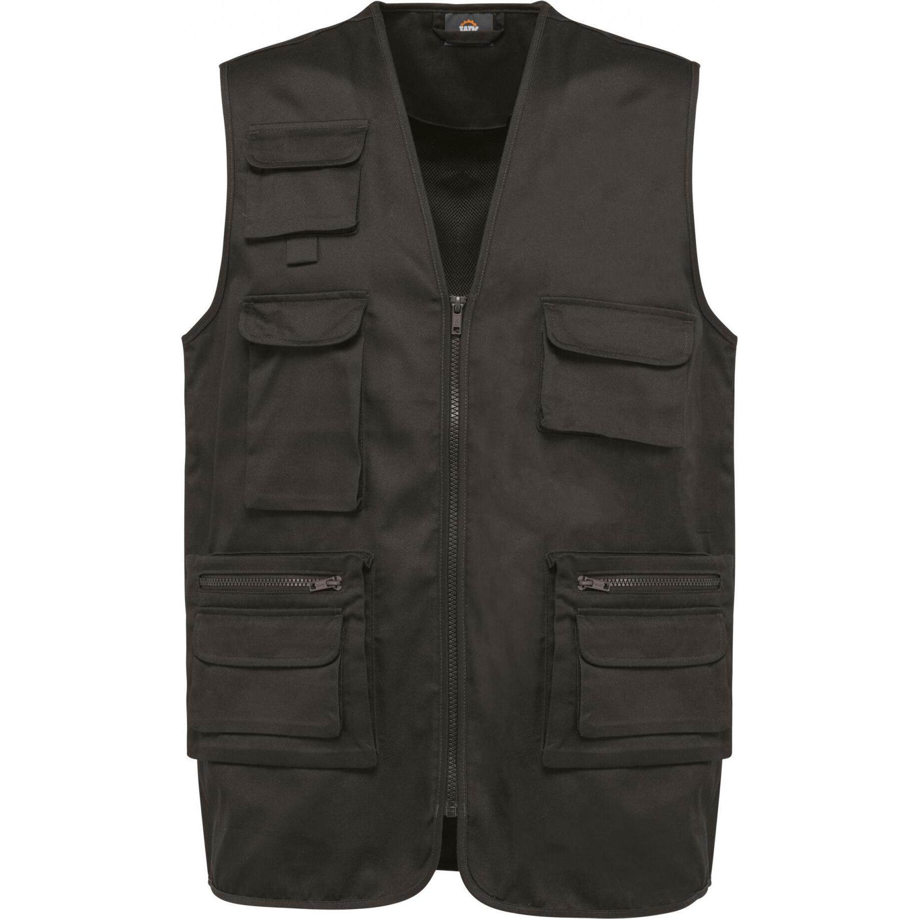 Kariban, Herren, Weste, Gefütterte Polycotton-Multitaschen-Weste, Grau, (XS)