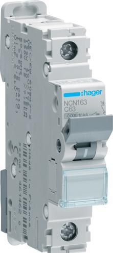 Produktbild Hager HAG NCN163 LS-Schalter 1P 10kA C-63A 1M