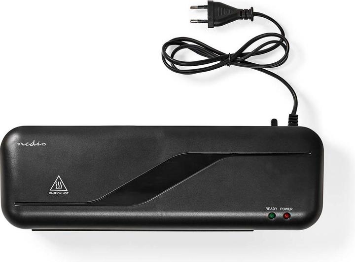 Image du produit Nedis LAMI112BK4 Plastifieuse à chaud A4 230 mm/min Arrêt automatique Alimentation secteur faible (125 µm, A4)