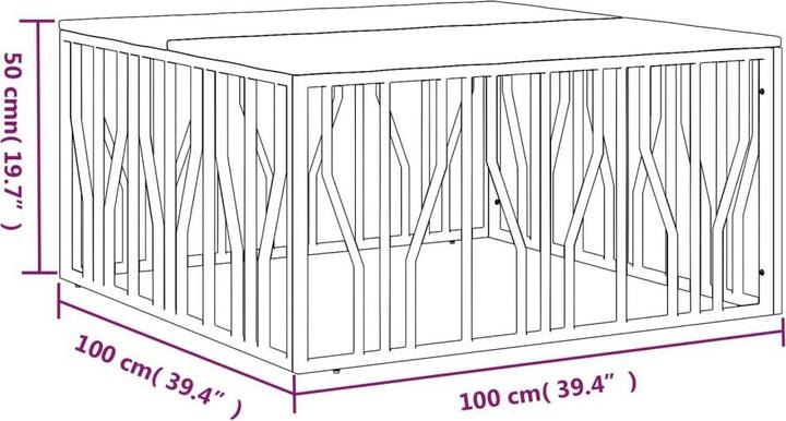 Immagine prodotto vidaXL Golden (100 x 100 x 50 cm)