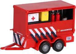 Actual product image Kids Globe Farming Car Volkswagen Transporter fire engine and trailer (NL)