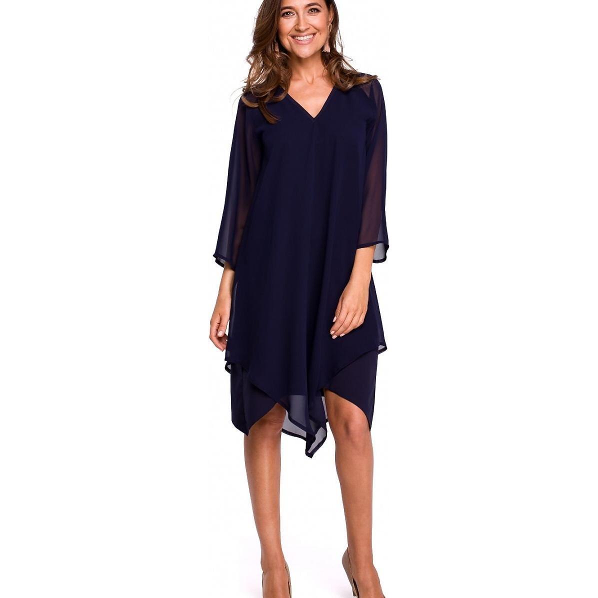 Stylove, Damen, Kleider, Cocktailkleid, Blau, (XXL)