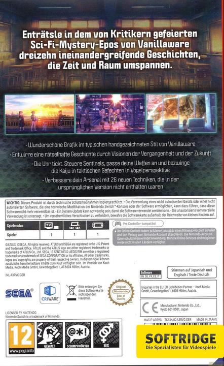 Produktbild Atlus 13 Sentinels: Aegis Rim (Switch) (Switch, Switch Lite, Switch OLED, DE)