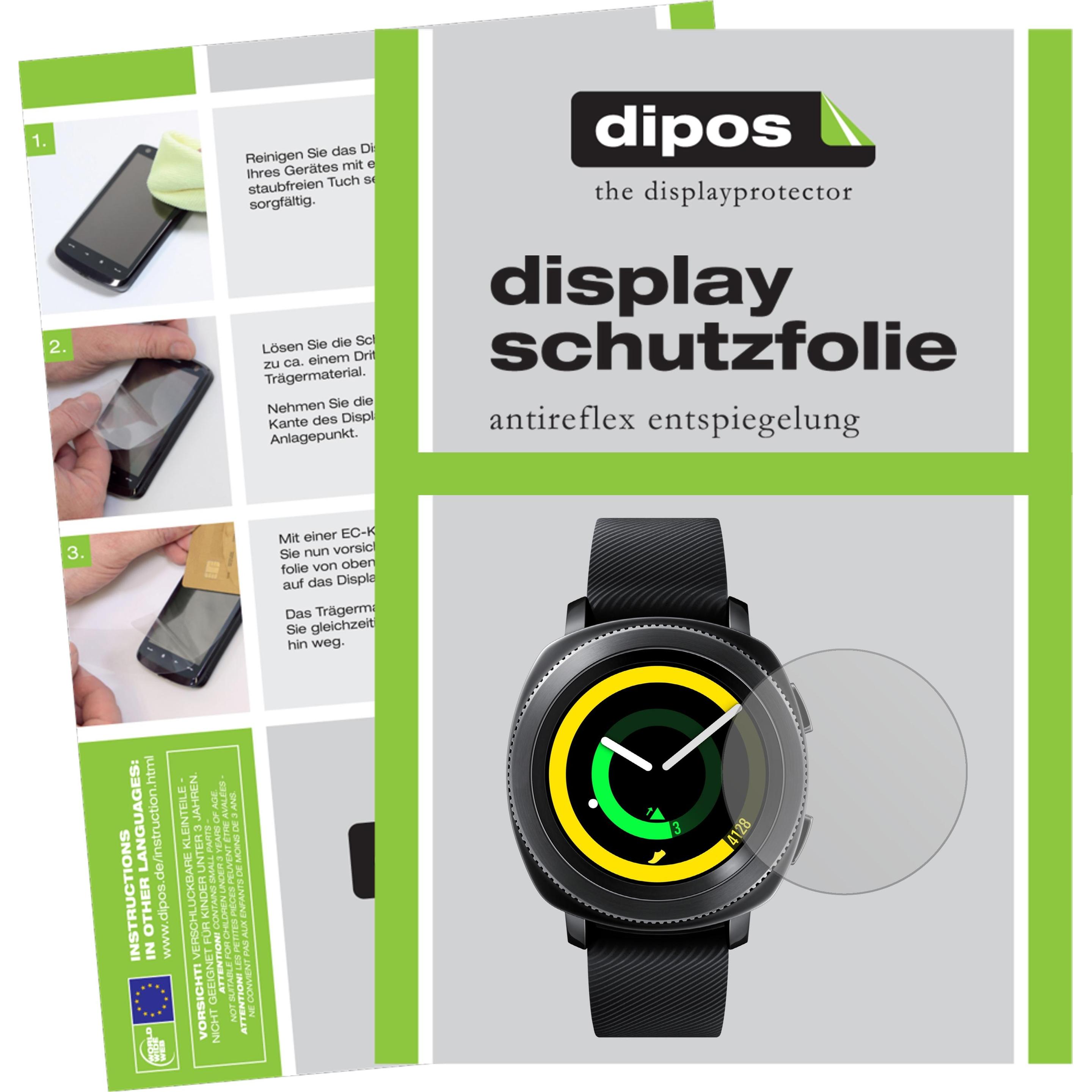Dipos Displayschutzfolie Antireflex, Smartwatch Schutzfolie, Transparent