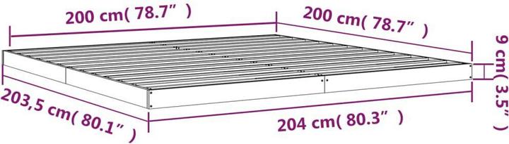 Image du produit vidaXL Bettrahmen (200 x 200 cm)