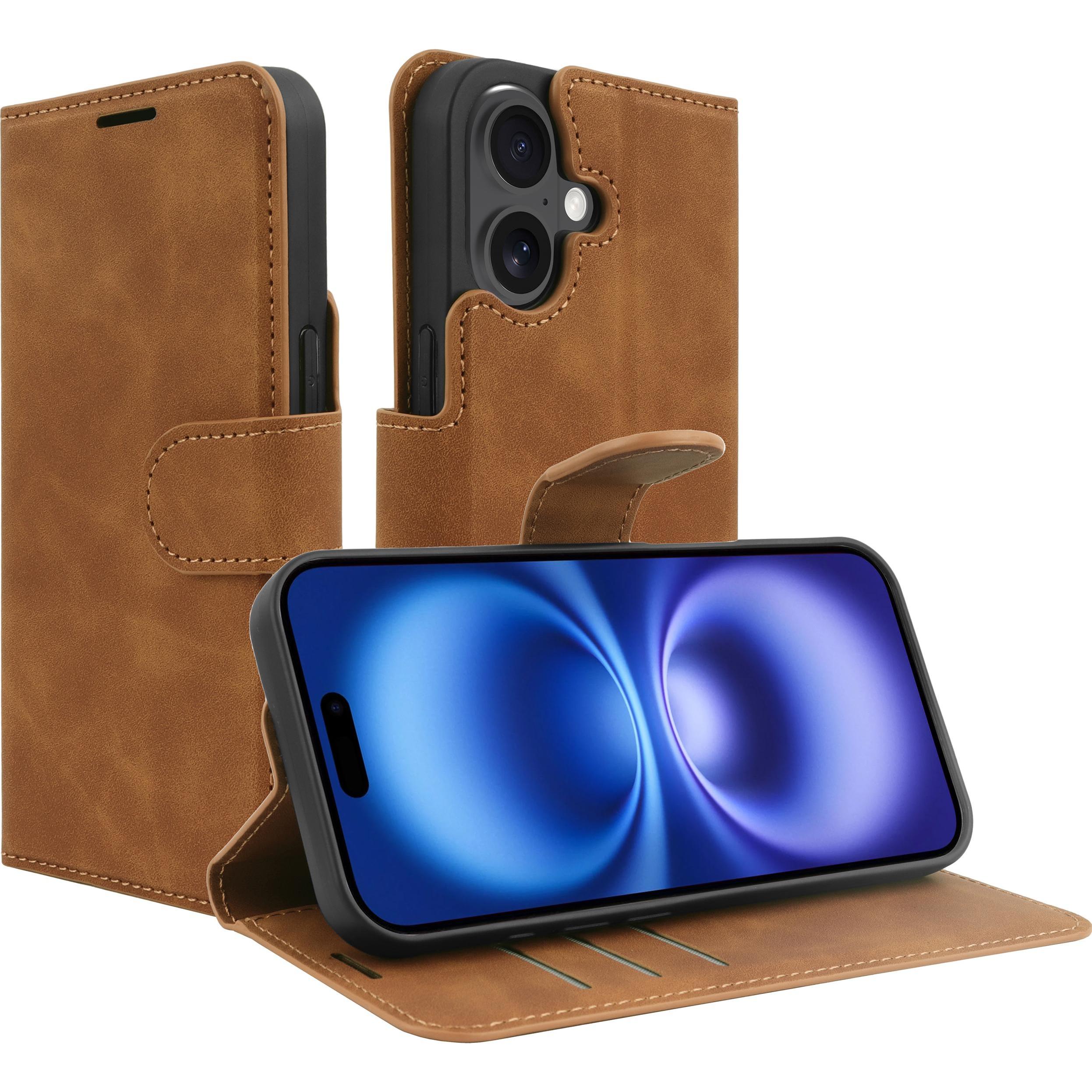 Cazy Premium-Geldbörsen-Etui, Magnetisches Geldbörsen-Etui, Kartenfächer, Ständer (Apple iPhone 16), Smartphone Hülle, B...