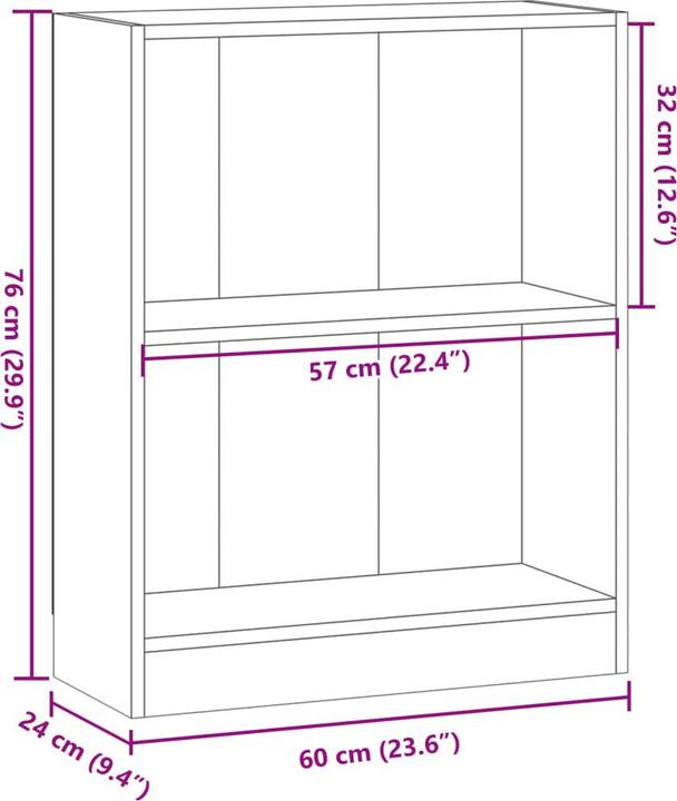 Produktbild vidaXL Claiborn (60 x 24 x 76 cm)