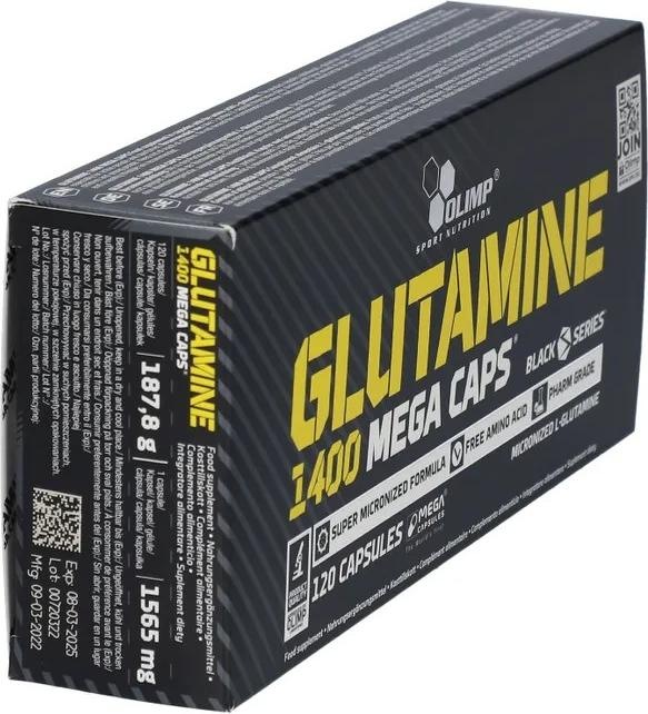 Produktbild Olimp Sport Nutrition Glutamine Mega Caps (120 Caps, 168g) (1 Stück, Kapseln, 187.80 g)