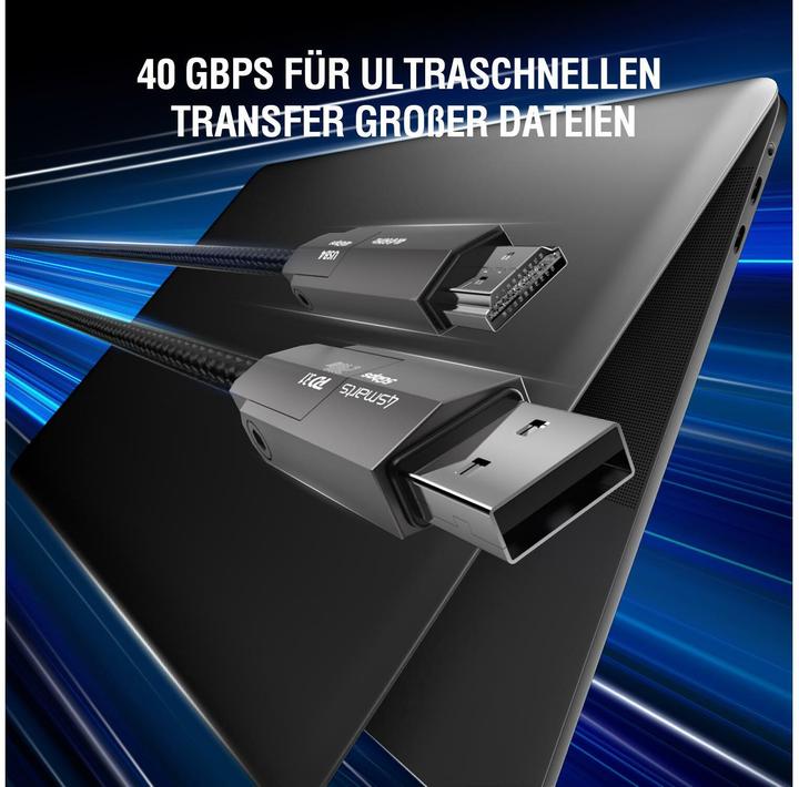 Actual product image 4smarts USB4 HDMI Kabel ComboCord (1.50 m, USB, 2.0)
