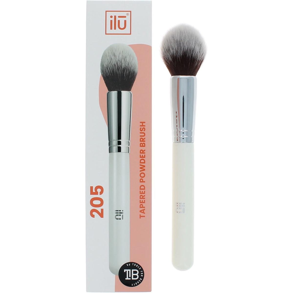 Tools For Beauty Bianco/Argento Pennello Make-Up, Tb T4b Ilu Serie 200 Di Pennelli Per Il Trucco Del Viso (205), X