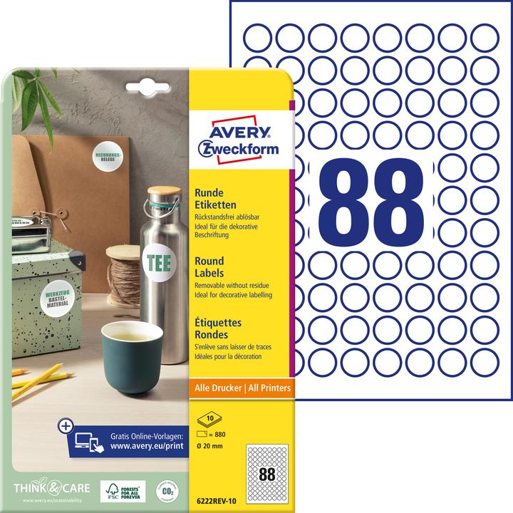 Actual product image Avery Identification labels