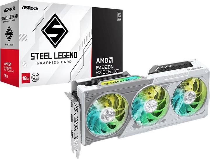 Actual product image AsRock Radeon RX 9060 XT Steel Legend OC (16 GB)