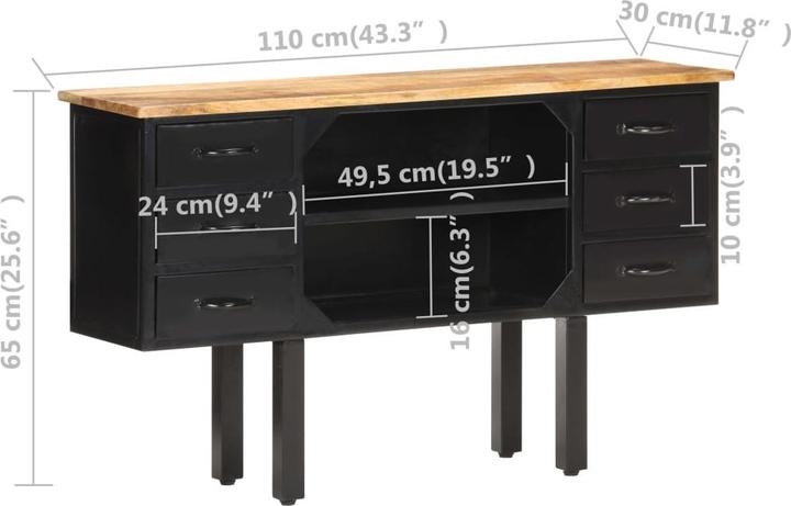 Produktbild vidaXL Sideboard (110 x 30 x 65 cm)