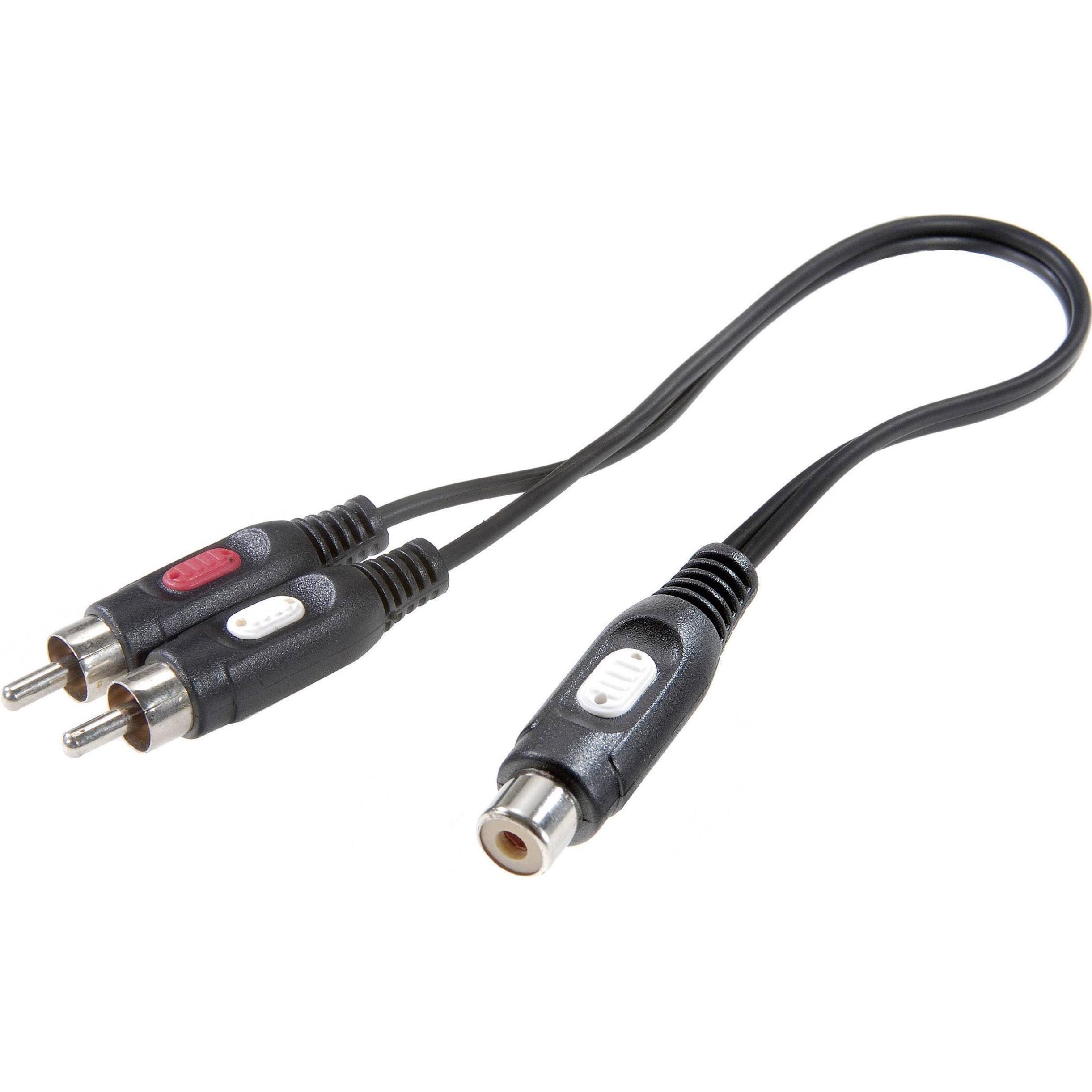 Speaka Professional Adattatore Cinch Presa Cinch Spina Cinch, Spina Cinch (Splitter Audio), Adattatore Audio, Nero